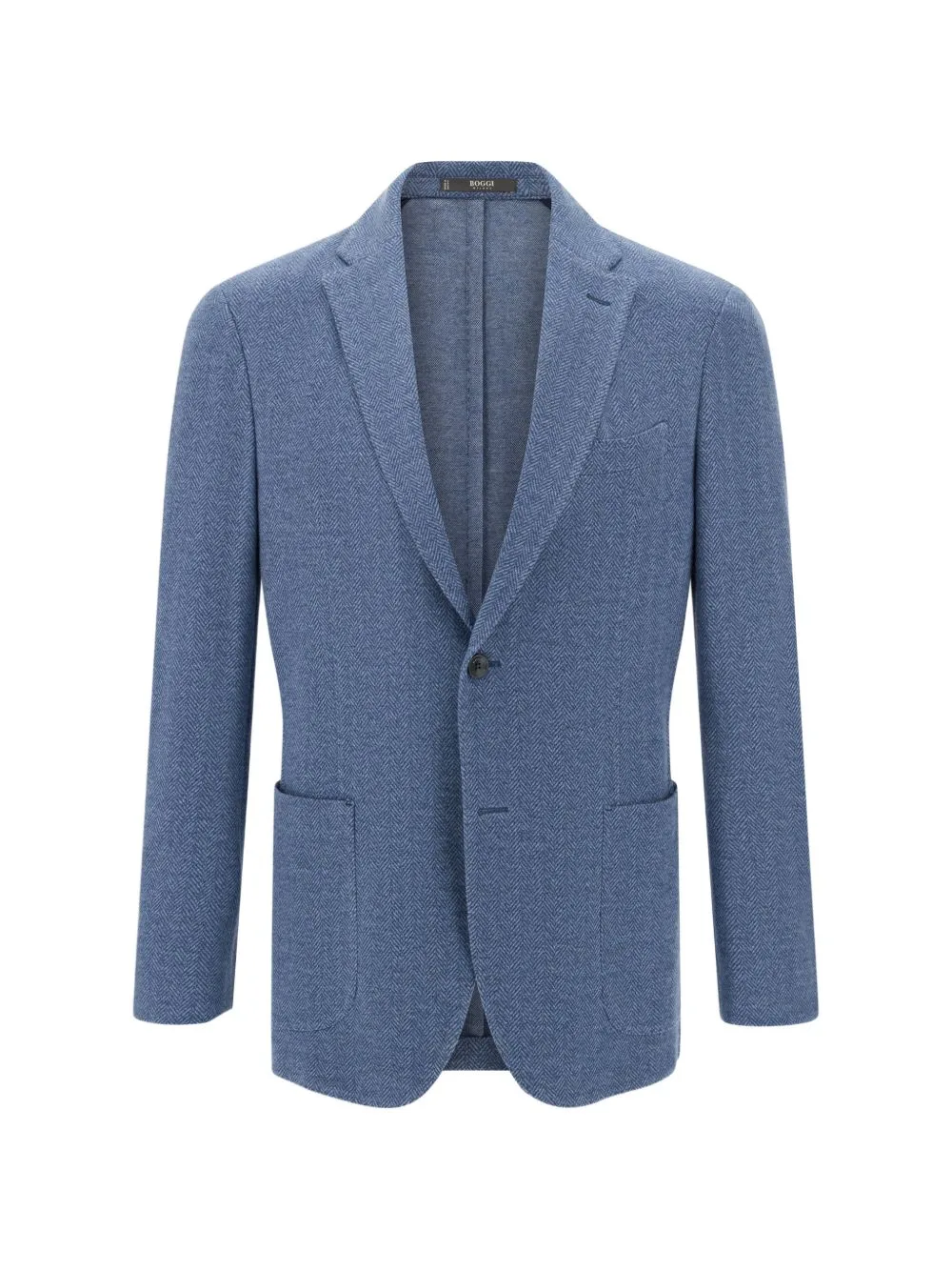 Blazer Herringbone Wool-Cotton B Jersey by Boggi Milano
