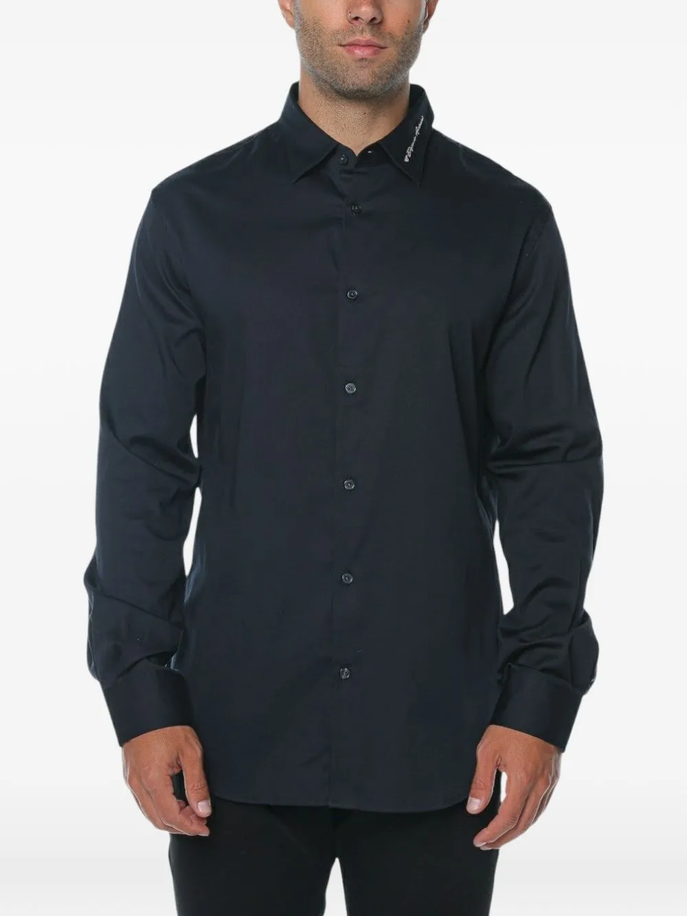 Logo-Embroidered Shirt by Emporio Armani