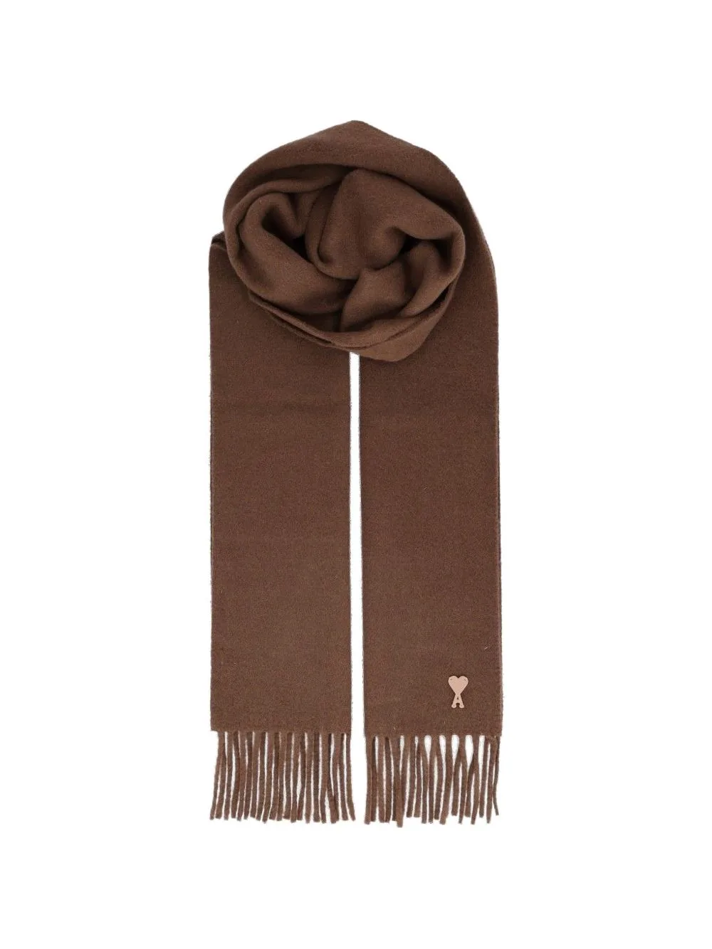 Wool Scarf with Ami De Coeur Patch by AMI Paris