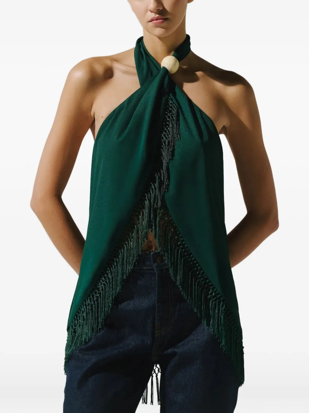 Fringe-Detail Austin Blouse by Baobab