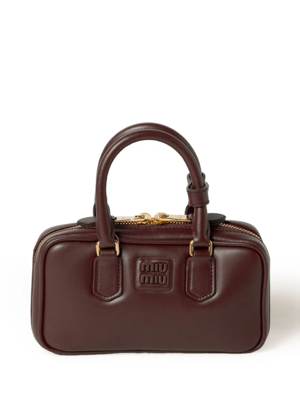 Mini Arcadie Leather Tote Bag by Miu Miu