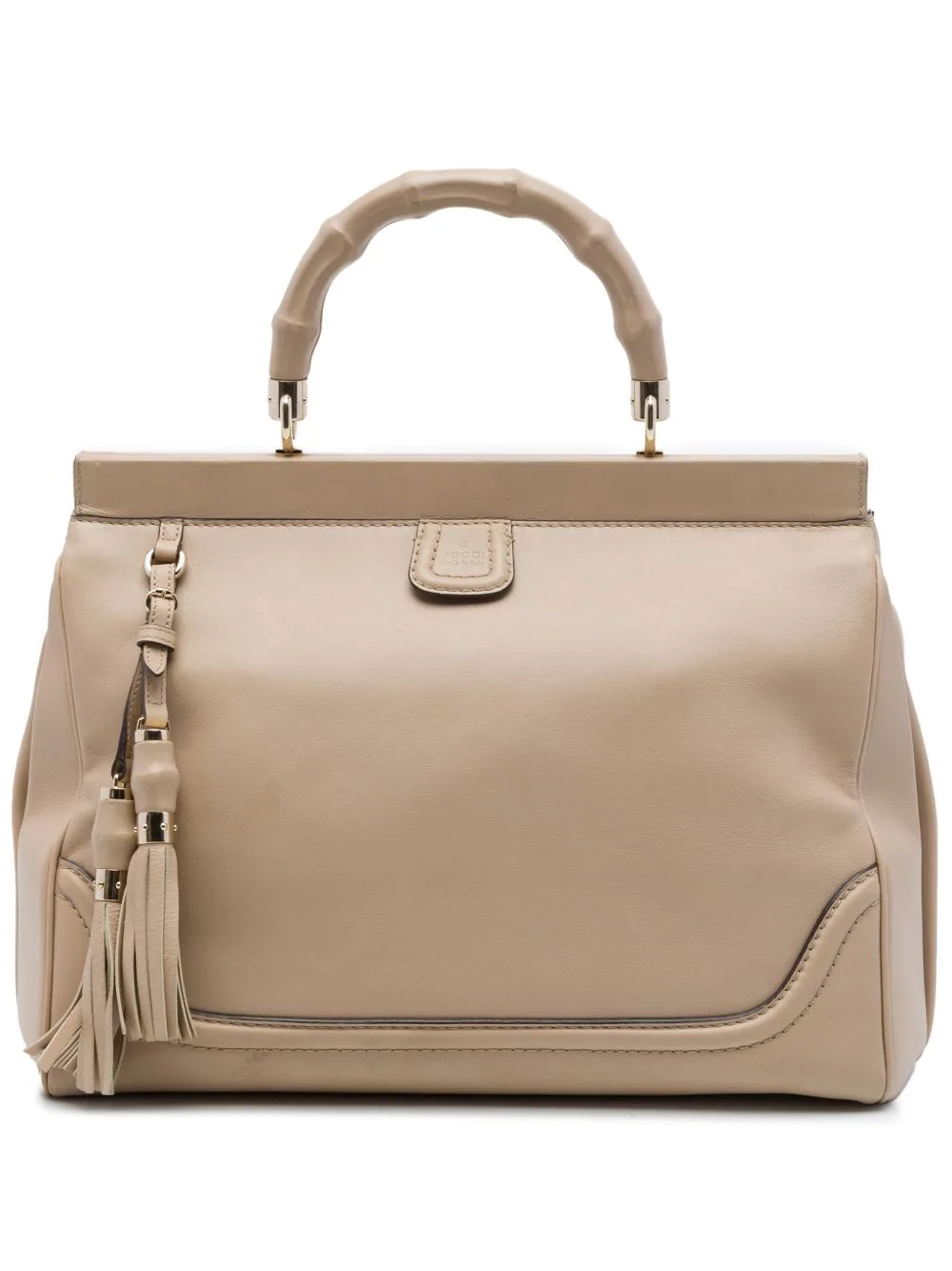 2016-2026 Medium Calfskin Bold Bamboo Top Handle Bag Handbag