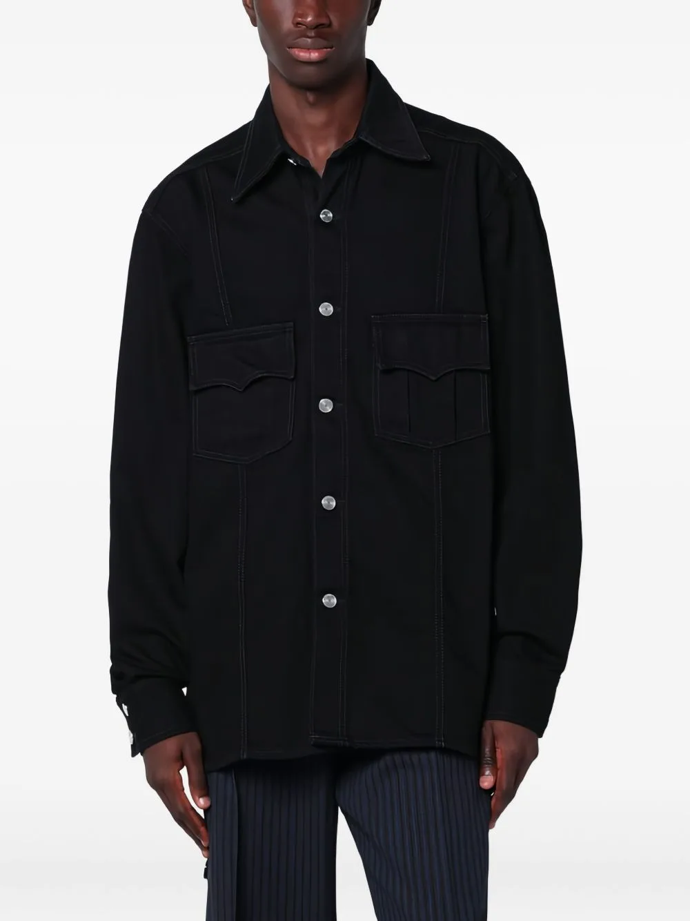 Pocket Denim Shirt by Namacheko