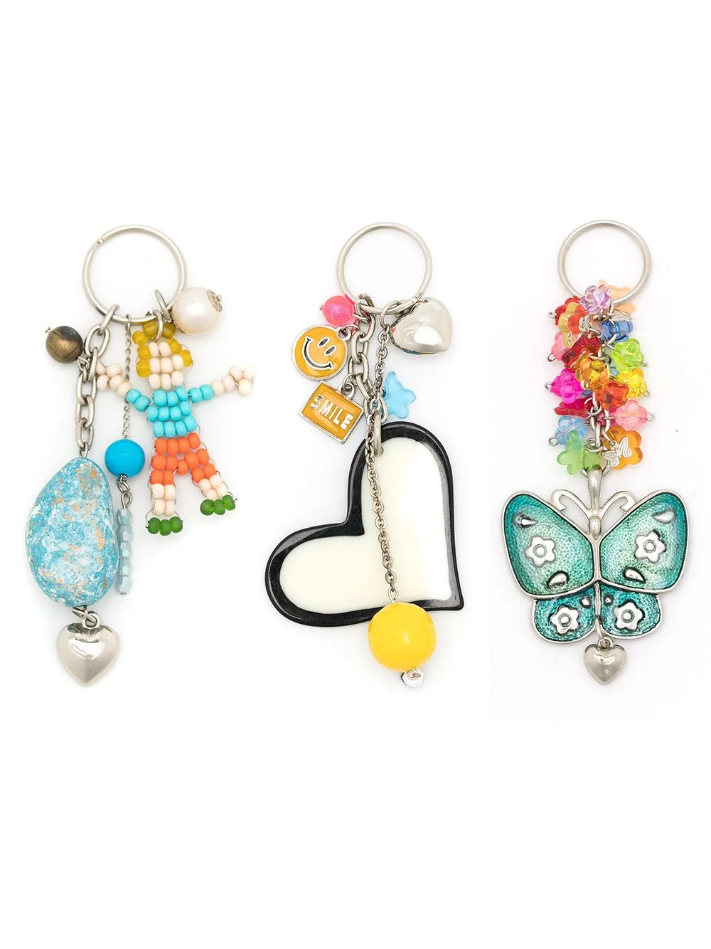 Set of Three Pendant Keyrings by Amir Slama