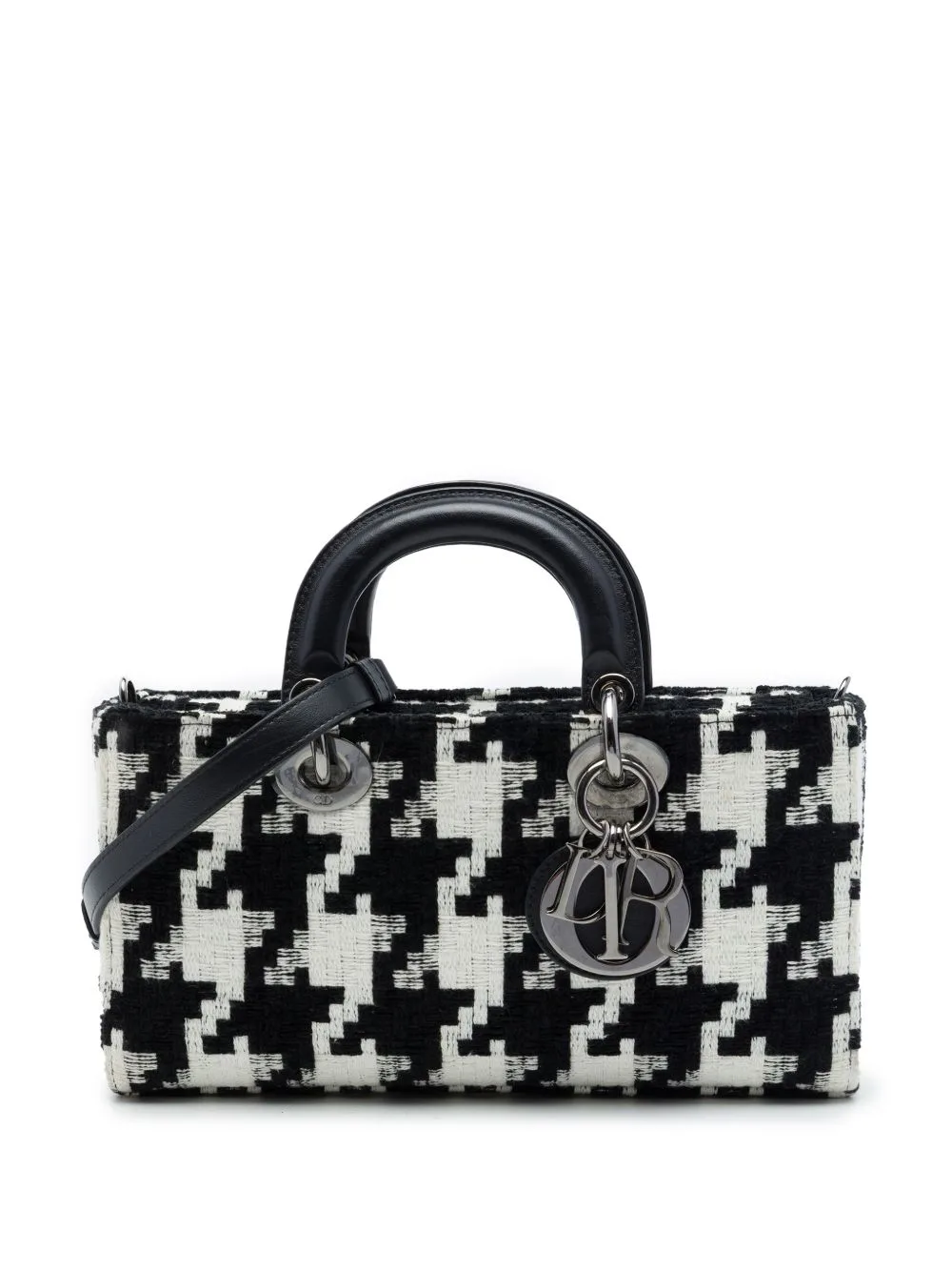 2022 Medium Canvas Macro Houndstooth Lady D Joy Satchel by Christian Dior Pre-Owned