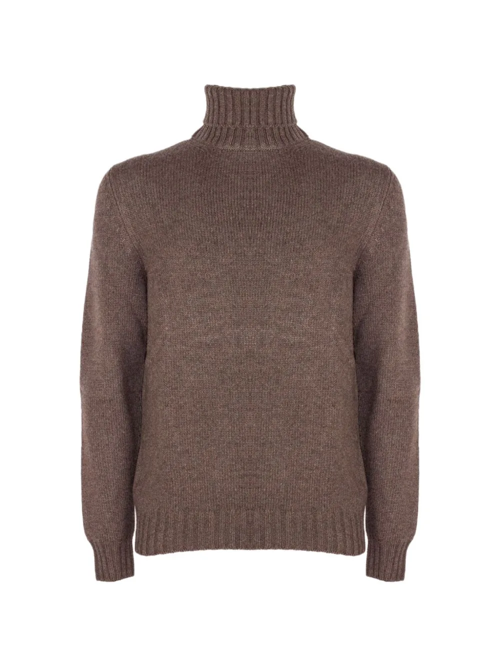 Roll-Neck Stockinette-Stitch Sweater