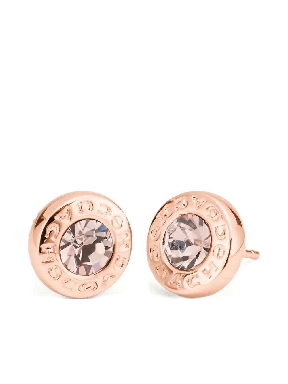 Open Circle Stone Stud Earrings by Coach
