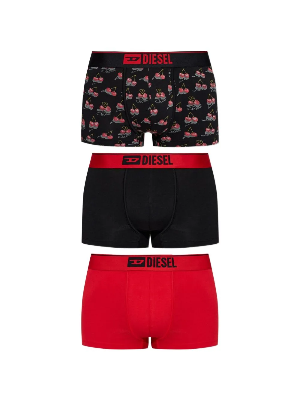 Logo-Waistband Boxer Briefs (set of Three) by Diesel