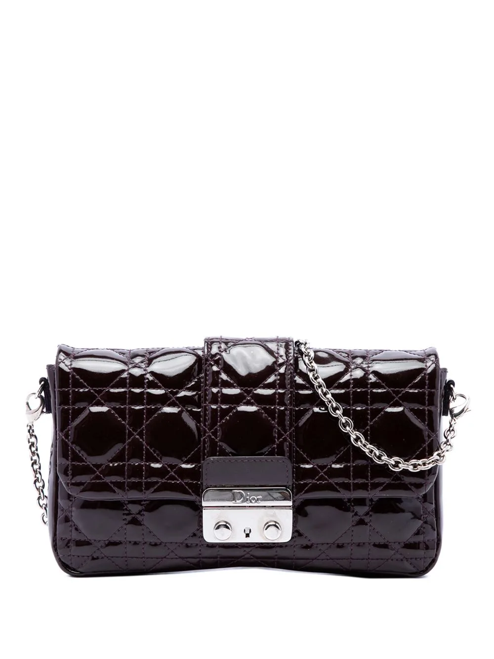 2010-2019 Patent Cannage New Lock Pouch Crossbody Bag by Christian Dior Pre-Owned