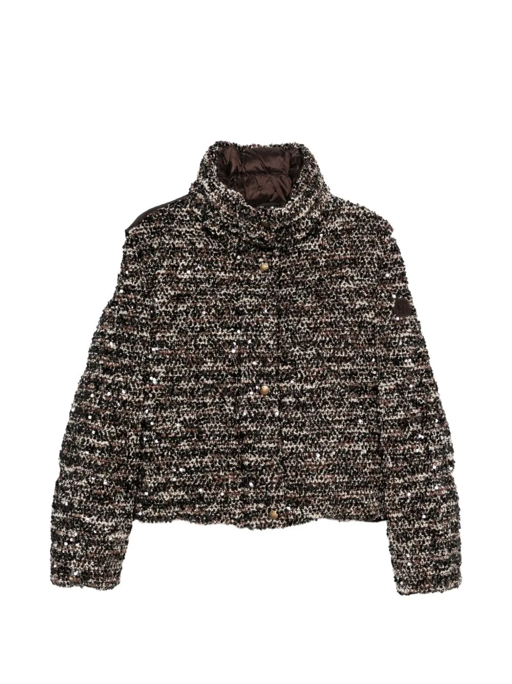 Sequin-Embellished Tweed Jacket by Moncler