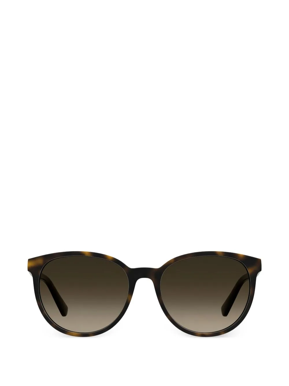 Tortoiseshell-Effect Round-Frame Sunglasses by Love Moschino