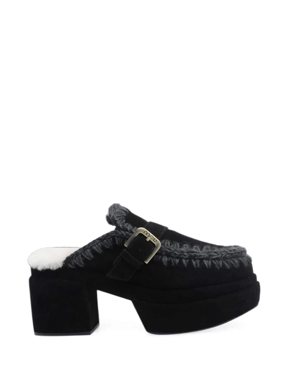 Crochet-Trim Platform Clogs by Mou