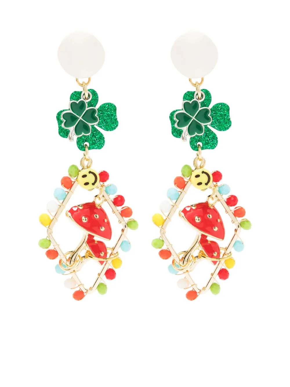Bead-Embellished Earrings by Amir Slama