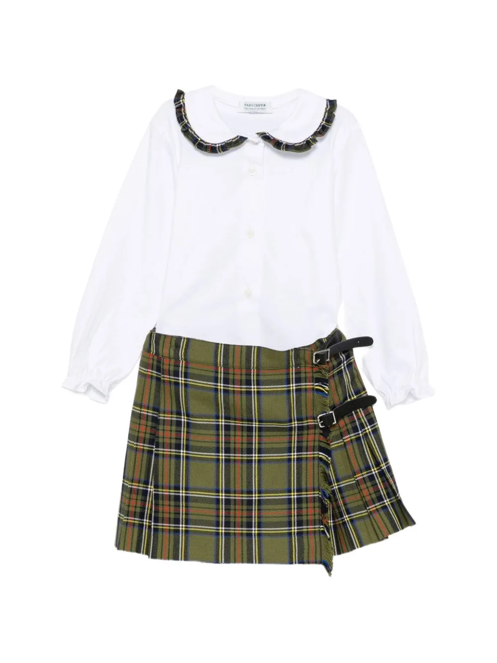 Tartan-Check Buckled Skirt by PAIO CRIPPA