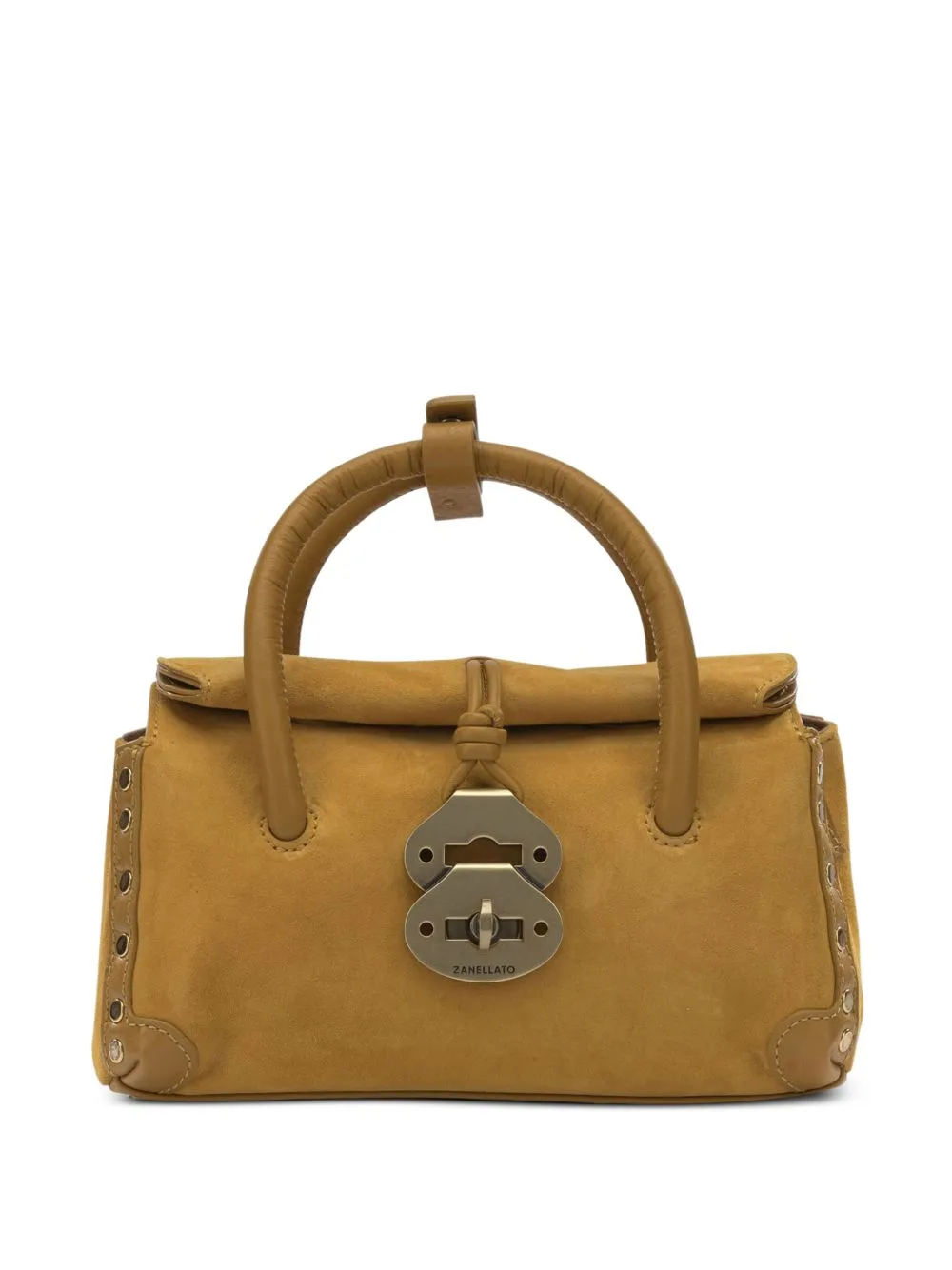 Baby Dotta Stud-Embellished Suede Tote Bag by Zanellato