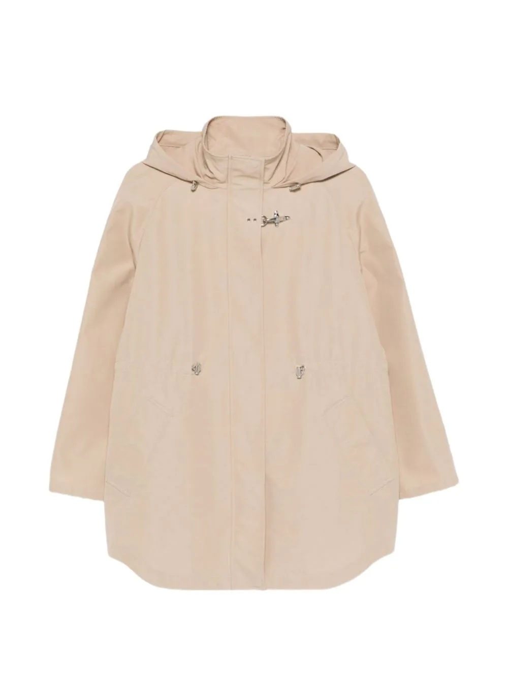 Drawstring-Waist Hooded Parka Coat by Fay