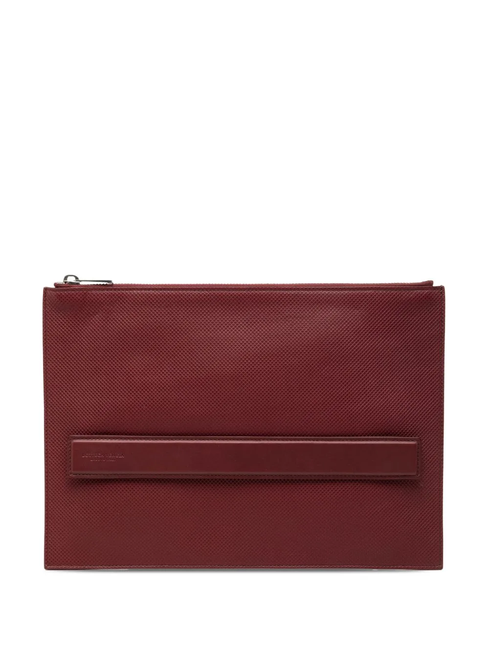 2012-2026 Textured Calfskin Marco Polo Clutch Bag by Bottega Veneta Pre-Owned