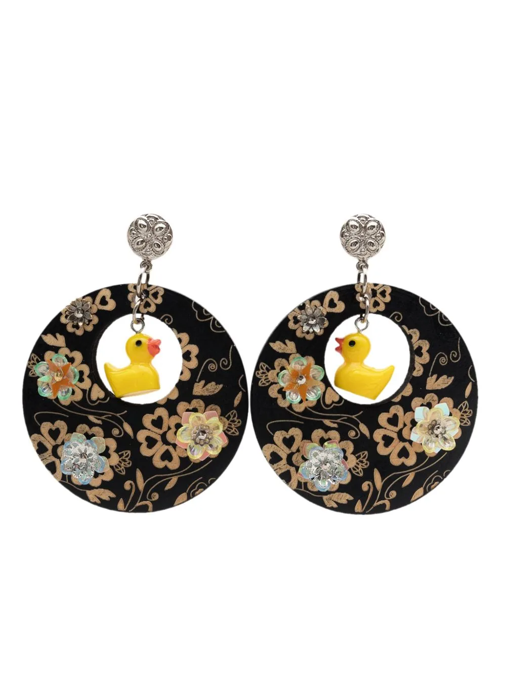 Charm-Appliqué Drop Earrings by Amir Slama