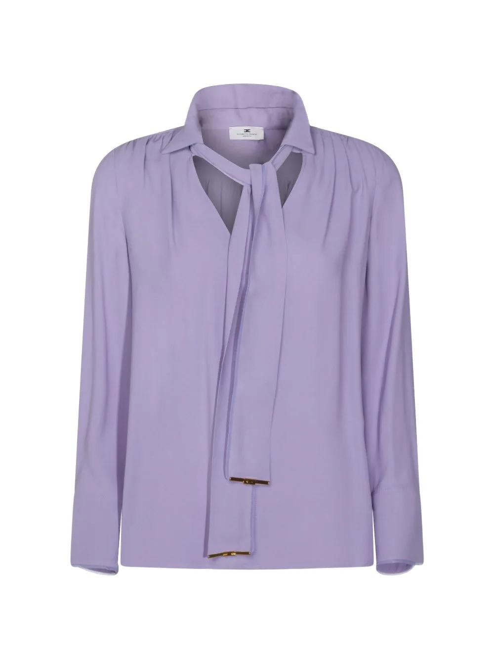 Blouse in Georgette Fabric with Sash Belt by Elisabetta Franchi