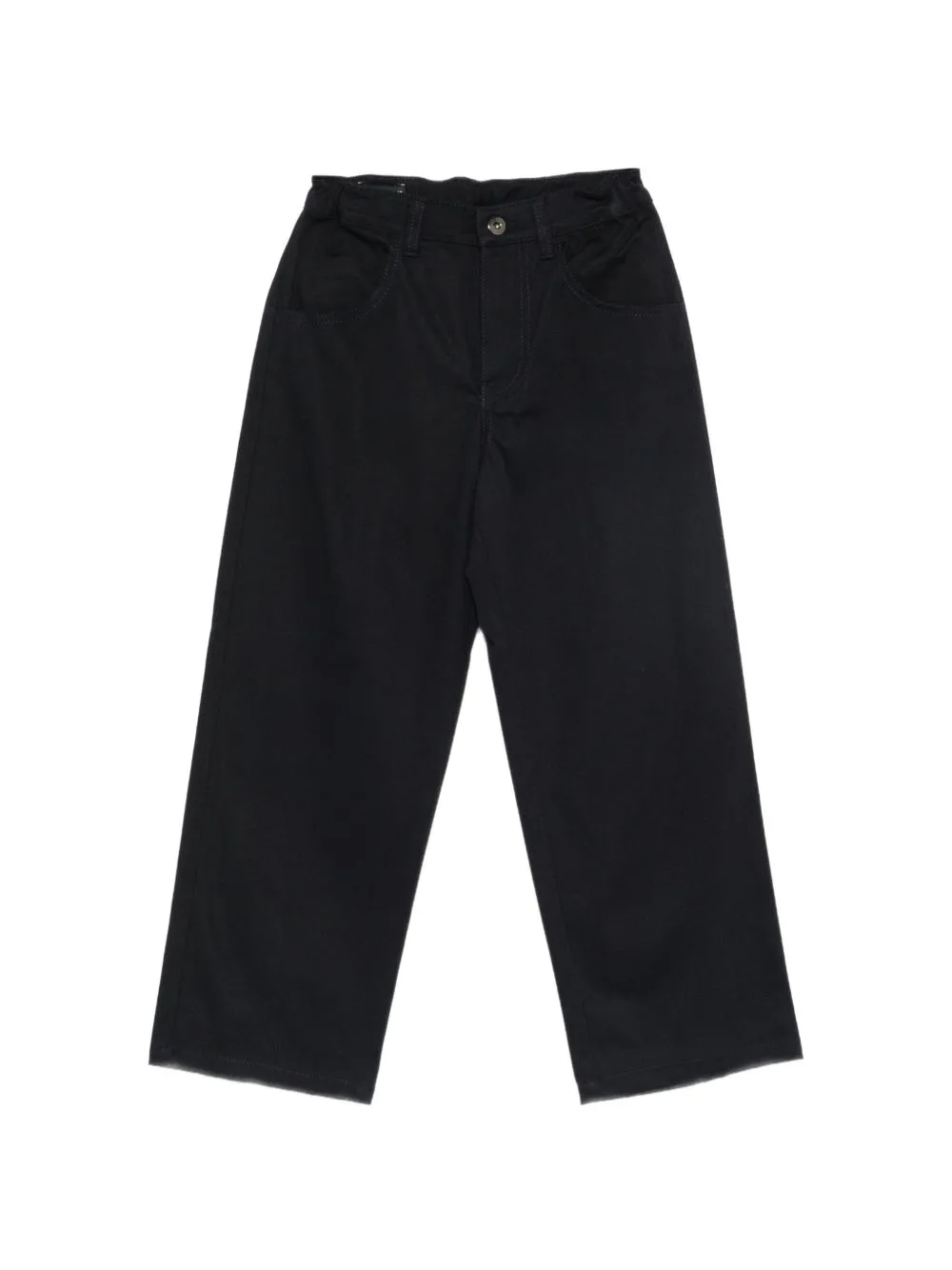 Logo-Embroidered Straight-Leg Trousers by Emporio Armani Kids