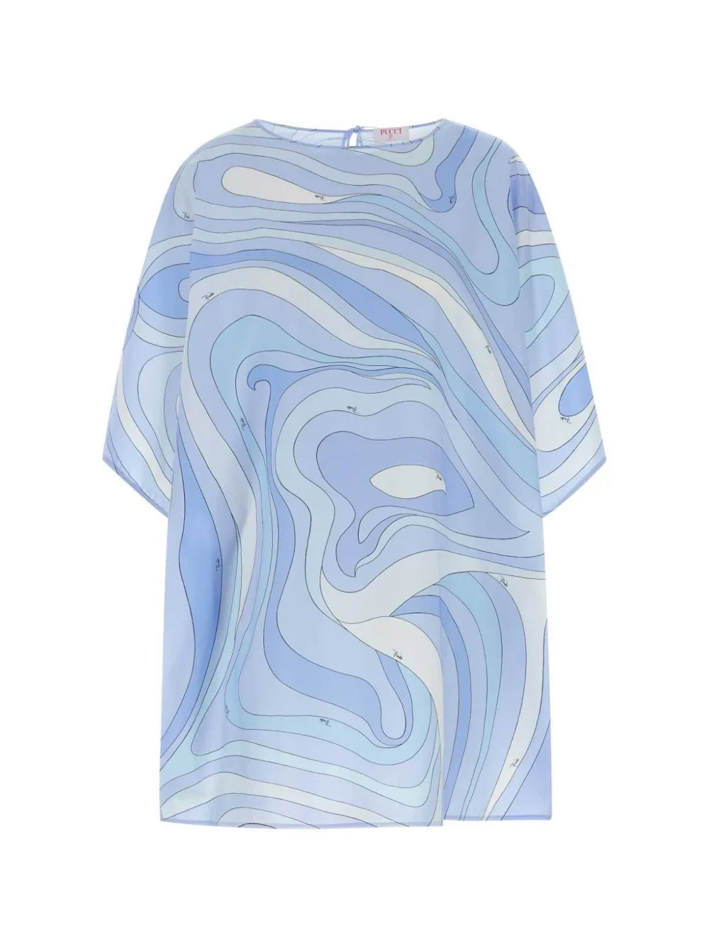 Marmo-Print Poplin Tunic Top by PUCCI