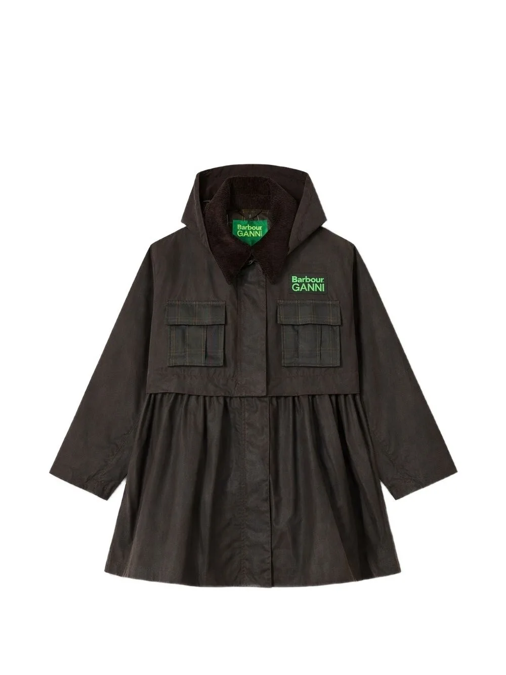 Peplum Logo-Embroidered Coat by Barbour
