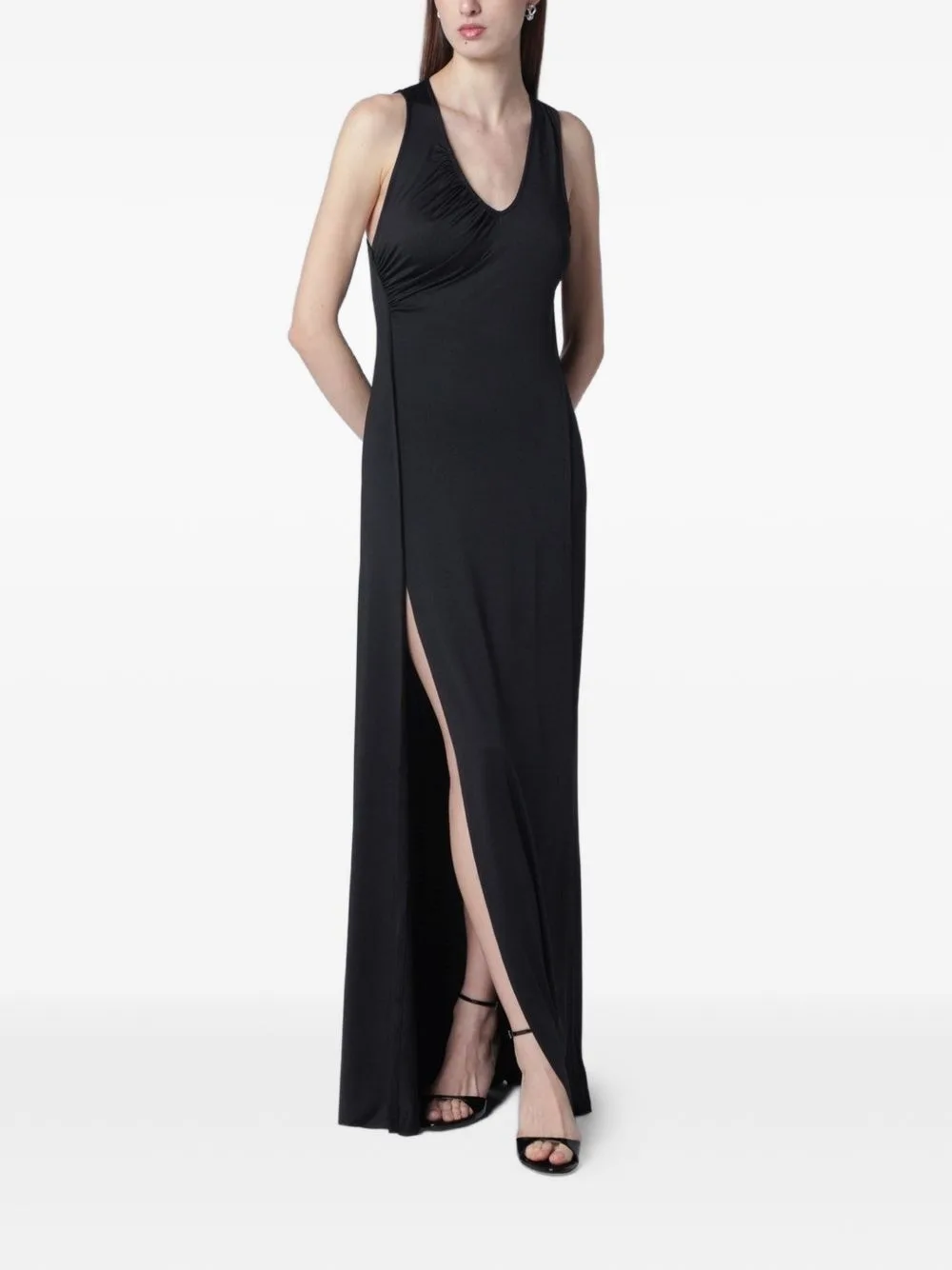Ruched V-Neck Dress by Victoria Beckham