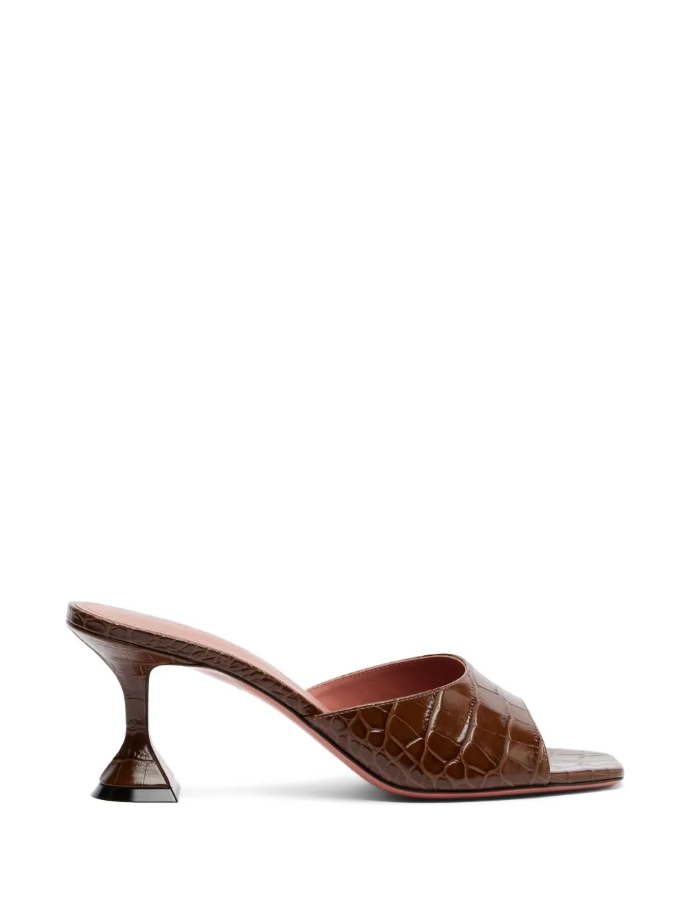 Lupita Croc-Effect Sandals by Amina Muaddi
