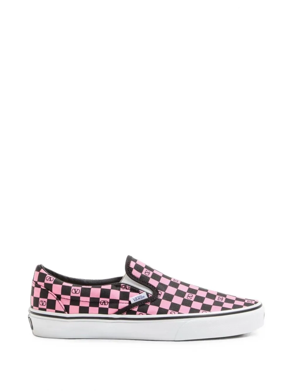 VLogo Checkerboard Canvas Sneakers by Valentino Garavani