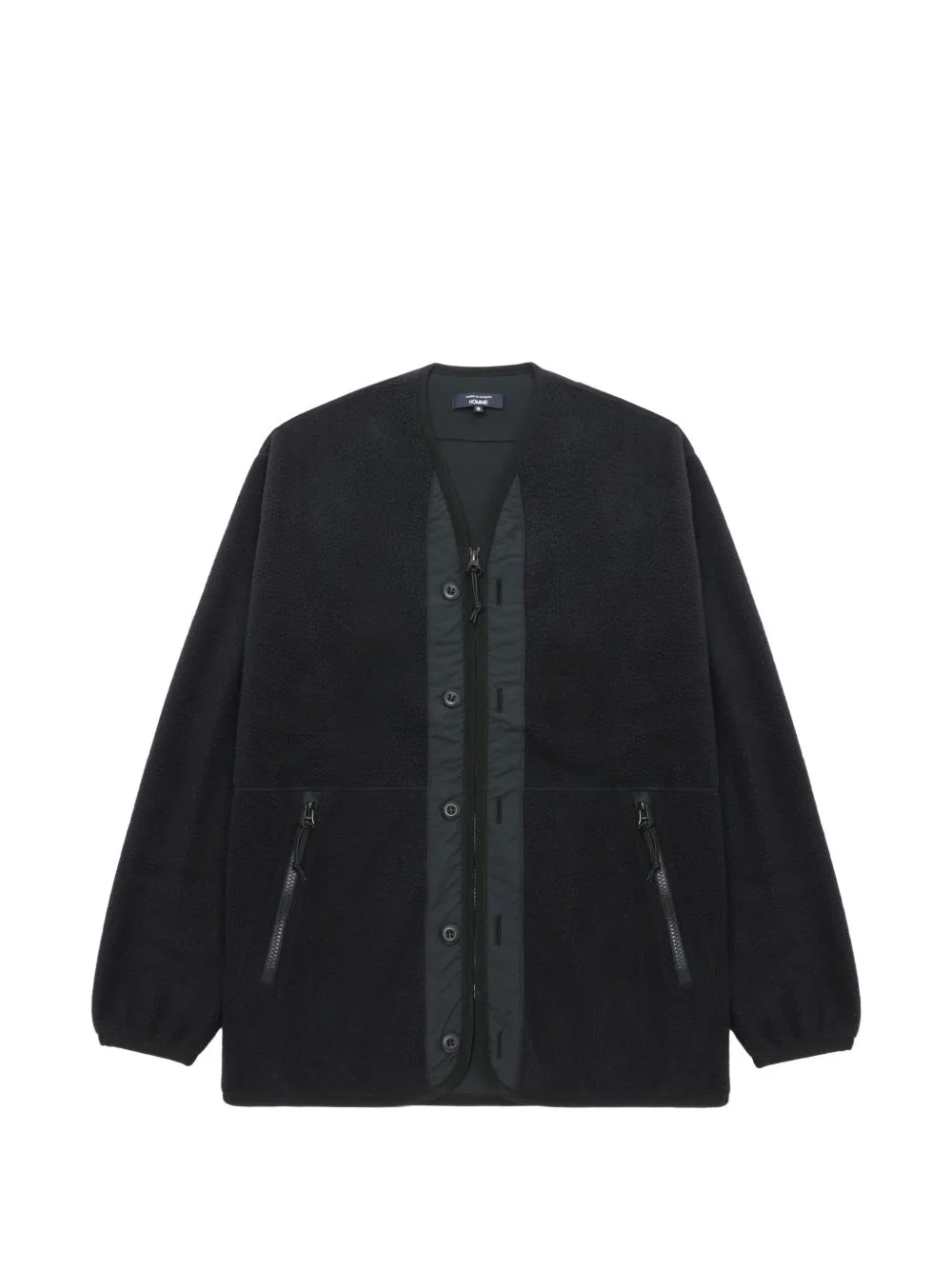 Contrast-Trim Fleece-Texture Cardigan by Comme des Garçons Homme