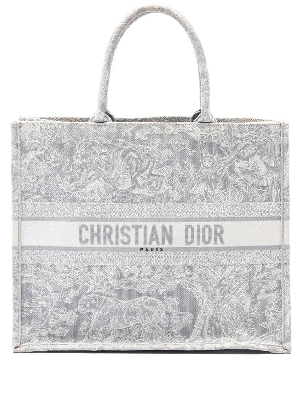 2021 Large Canvas Embroidered Dioriviera Toile De Jouy Book Tote Bag by Christian Dior Pre-Owned