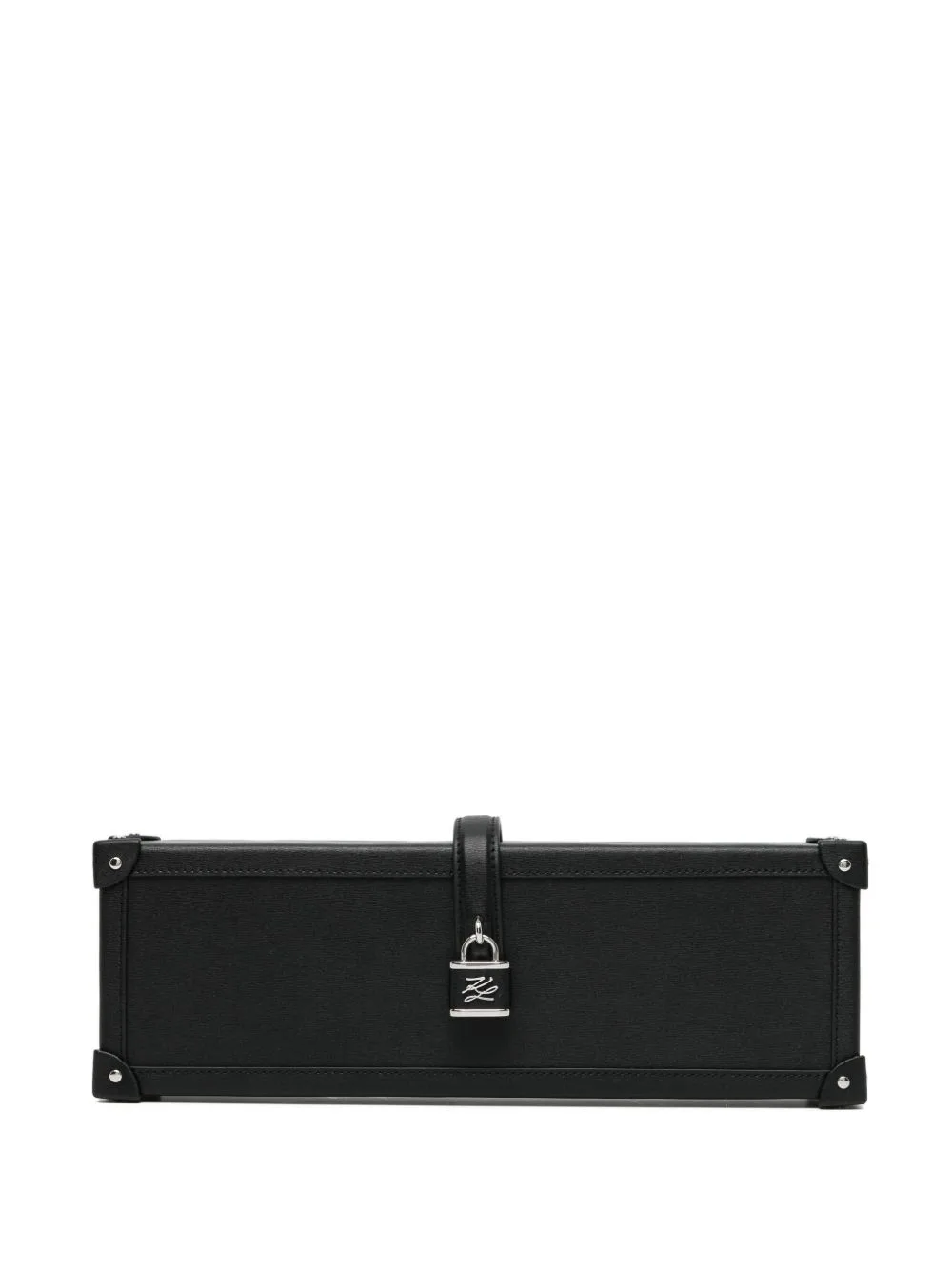 Autograph Padlock Trunk Clutch by Karl Lagerfeld
