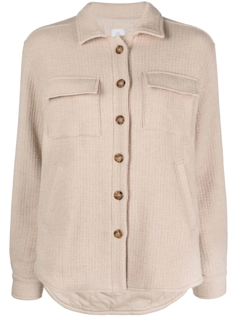 Wool Textured Long-Sleeve Shirt