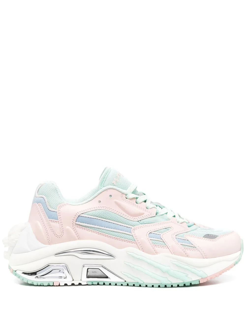 Panelled Chunky Lace-Up Sneakers