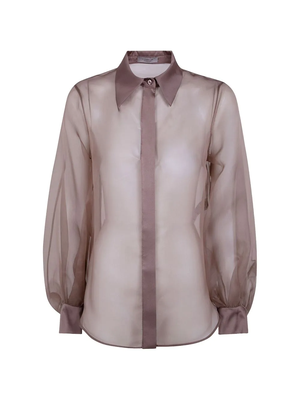 Silk Organza Long-Sleeve Shirt by D.Exterior