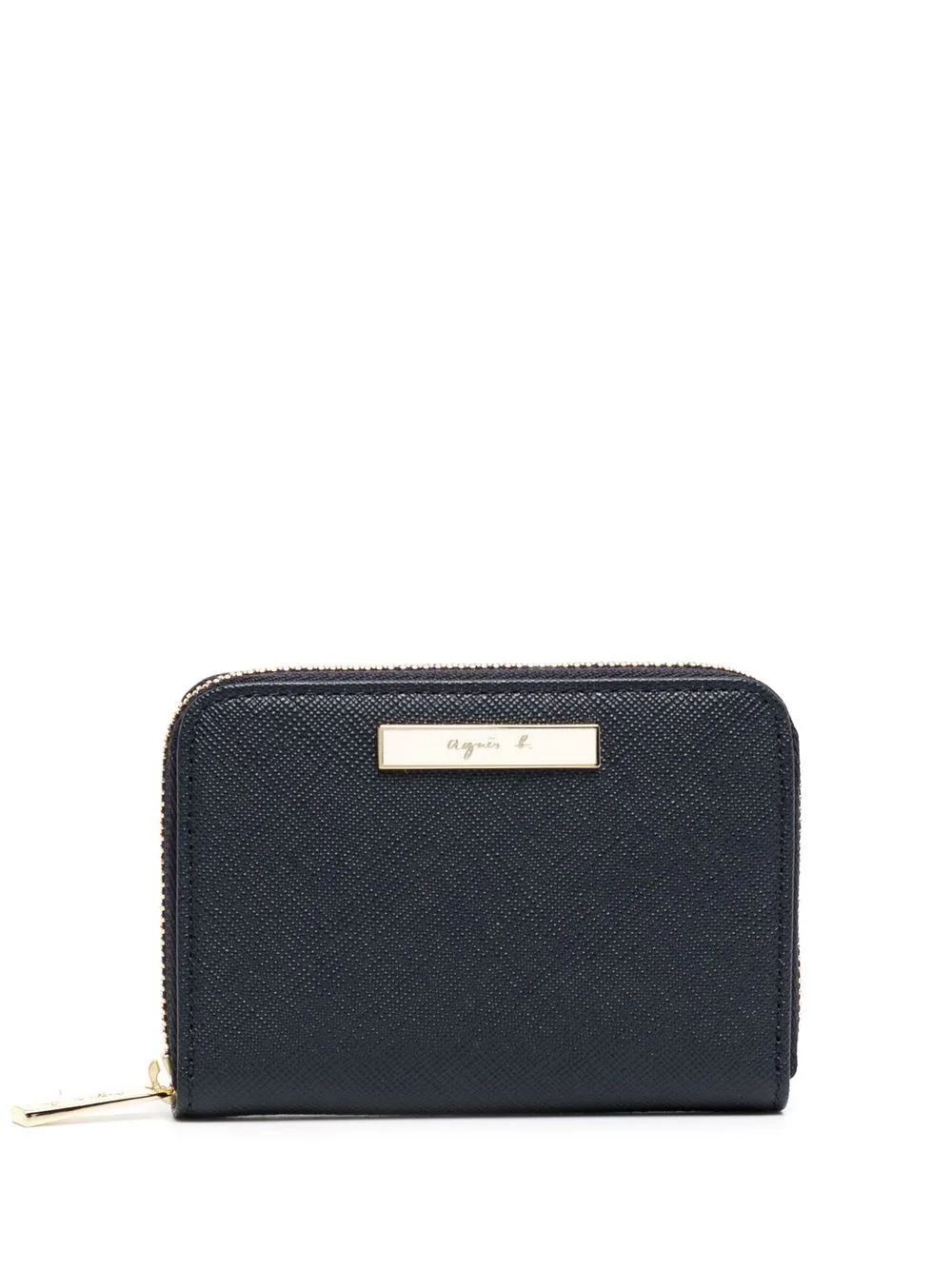 Logo-Plaque Leather Wallet by agnès b.