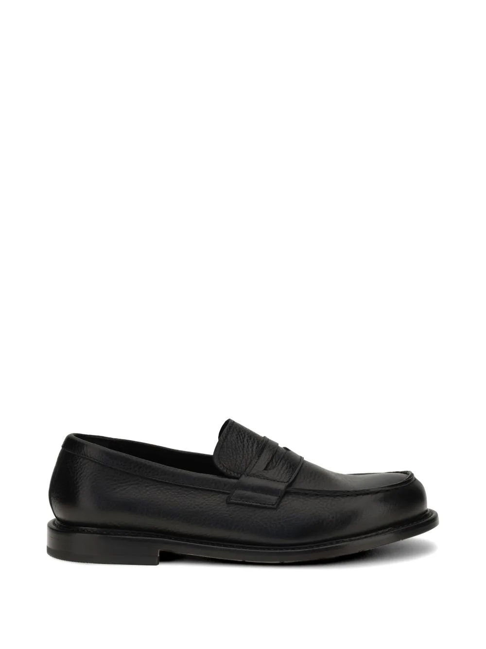 Grainy-Leather Penny Loafers