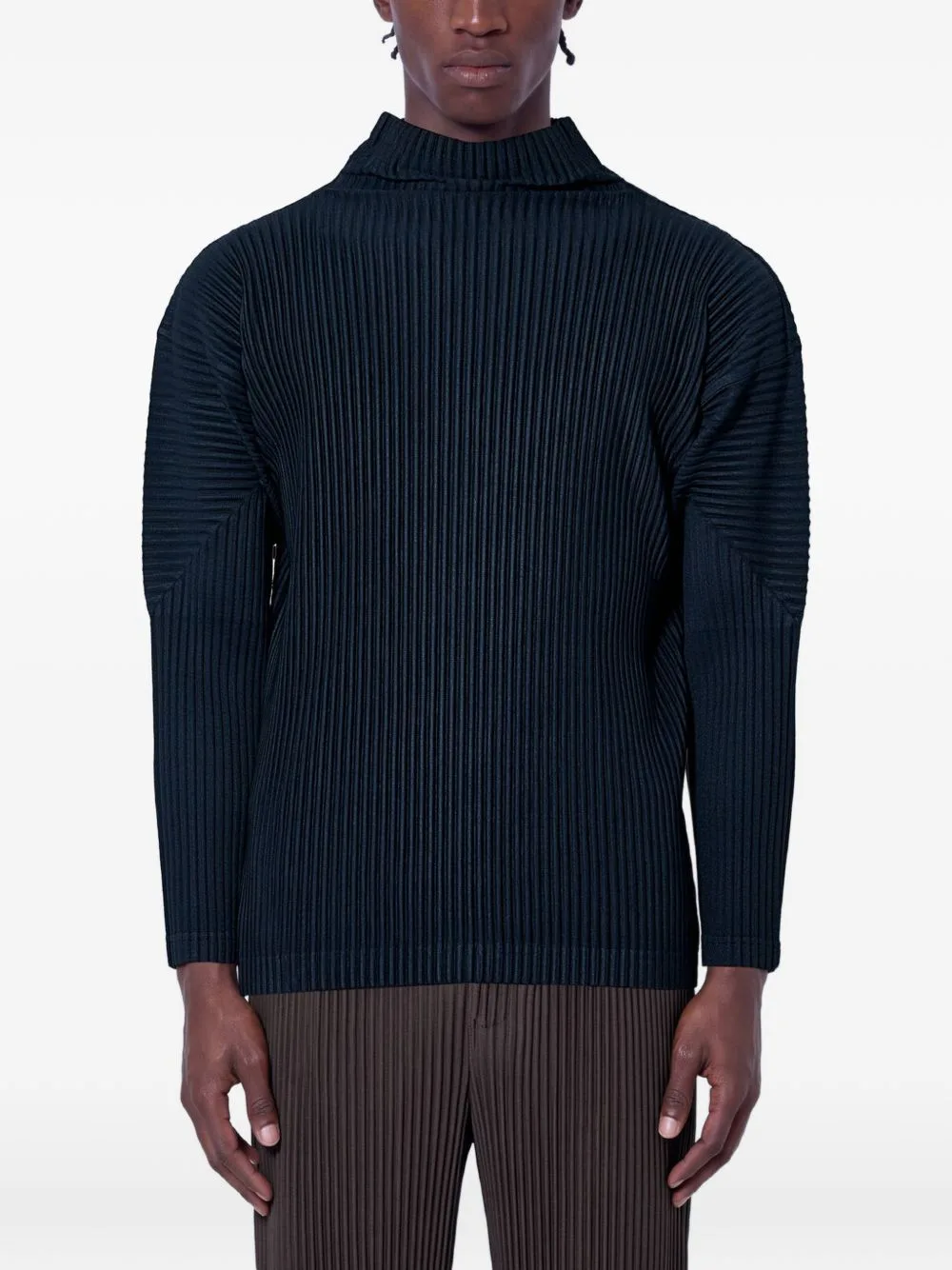 Ribbed-Knit Turtleneck Sweater by Homme Plissé Issey Miyake