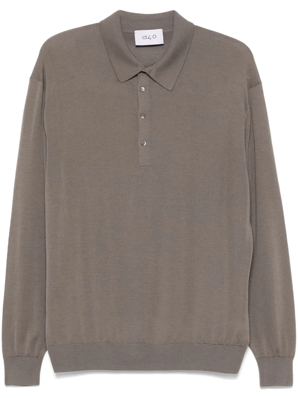 Fine-Knit Polo Shirt by D4.0
