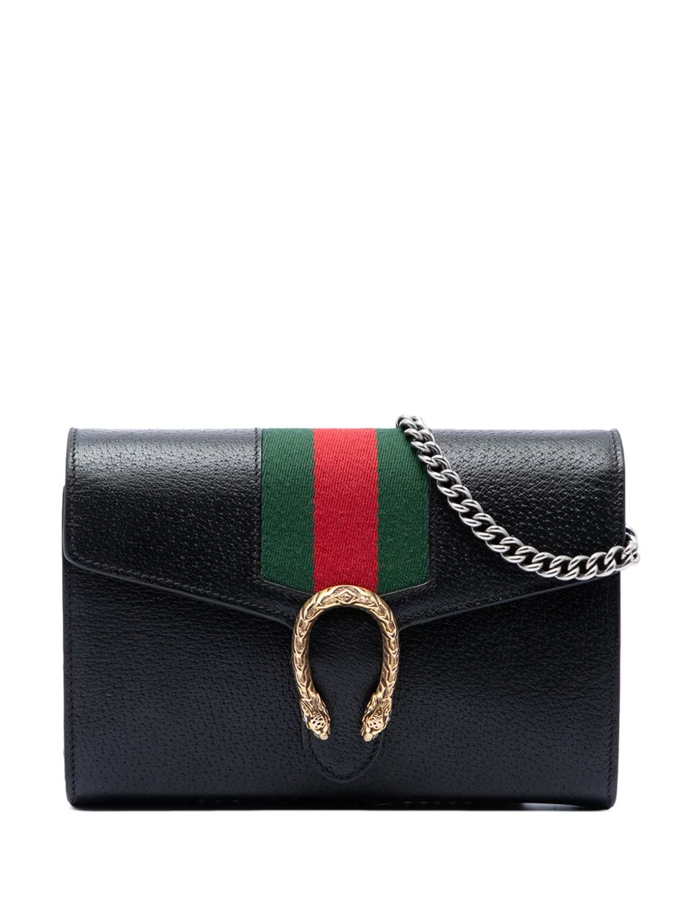 2016-2026 Mini Calfskin Dionysus Web Wallet on Chain Crossbody Bag by Gucci Pre-Owned