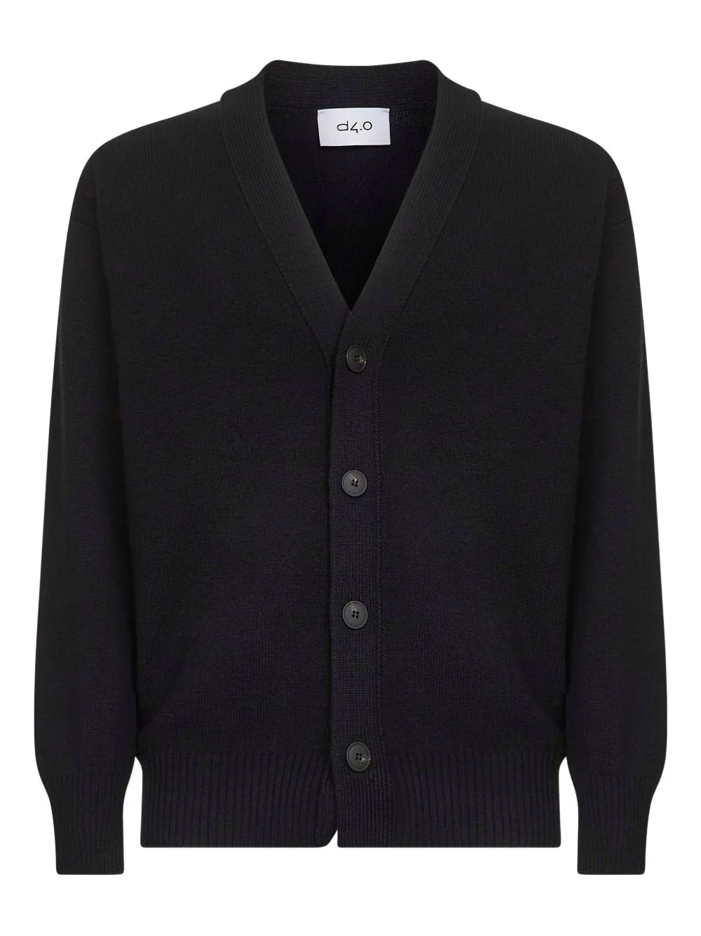 V-Neck Wool Cardigan by D4.0