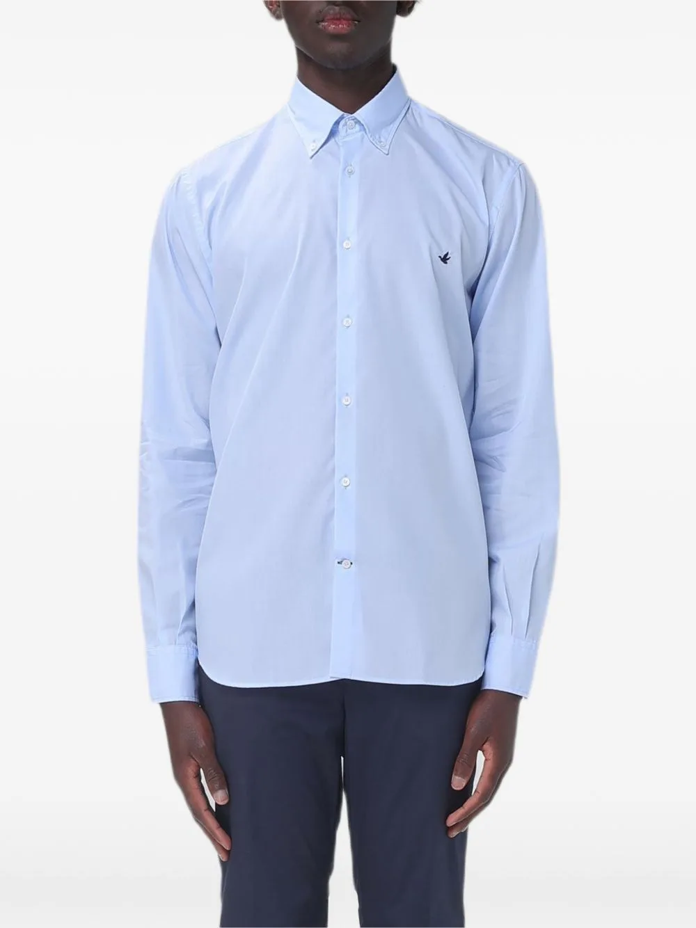 Embroidered-Logo Poplin Shirt by BROOKSFIELD