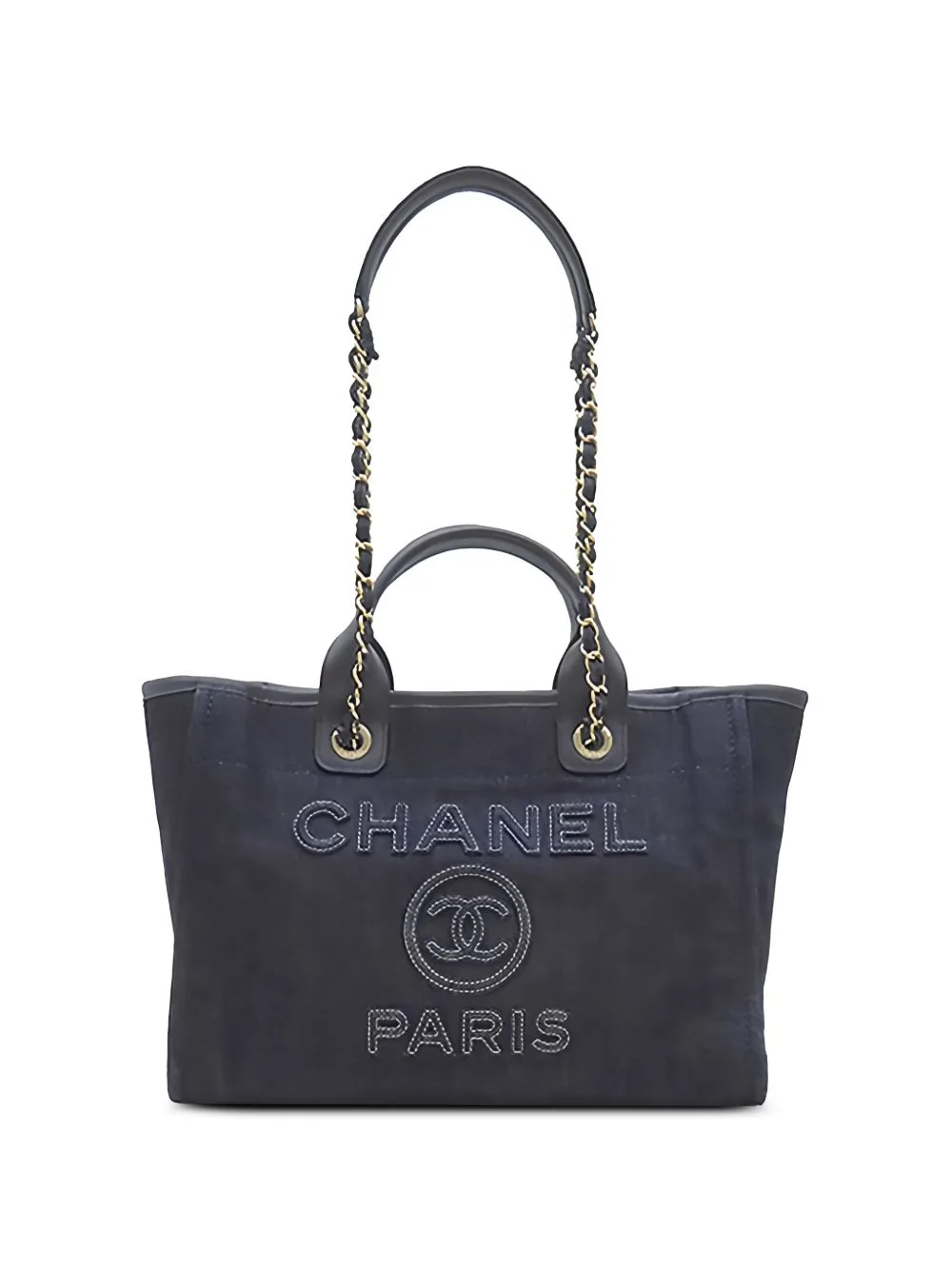 2010-2026 Medium Canvas Deauville Tote Satchel by CHANEL Pre-Owned