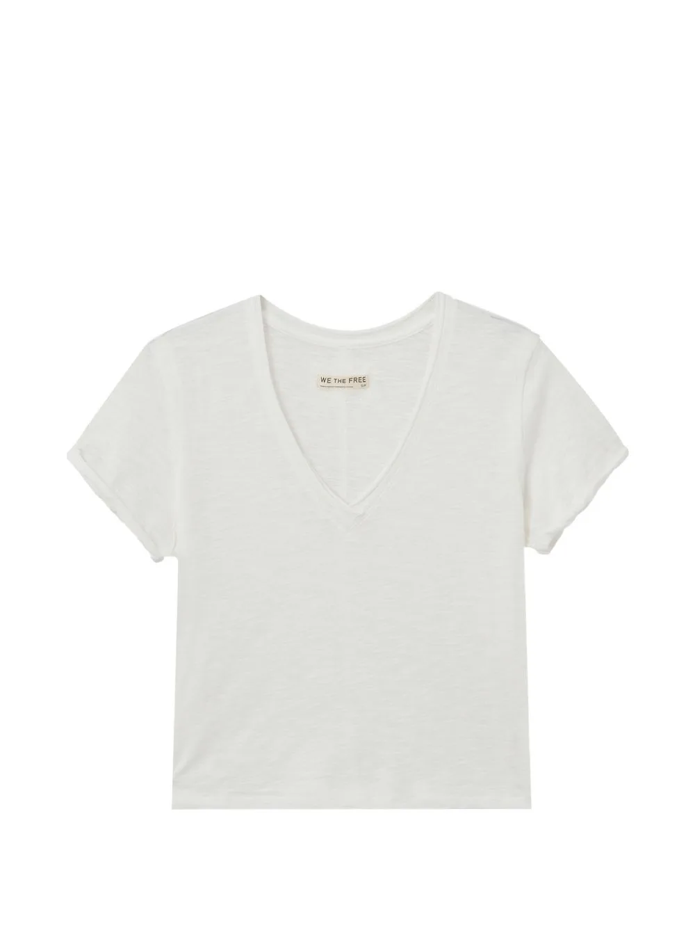 V-Neck Slub-Texture T-Shirt by Free People