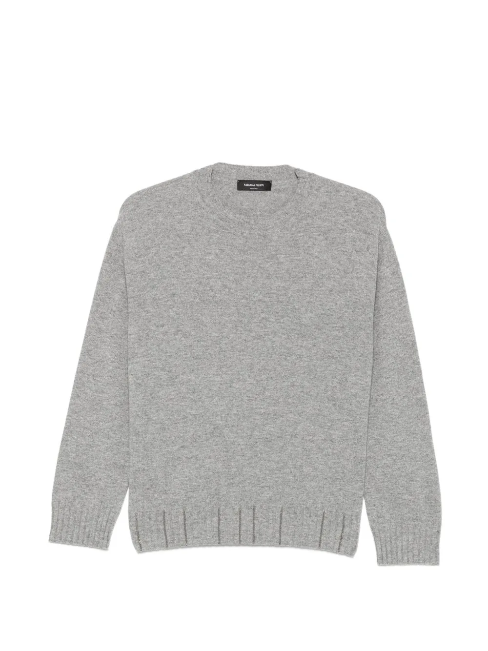 Bead-Embellished Ribbed-Trim Sweater by Fabiana Filippi