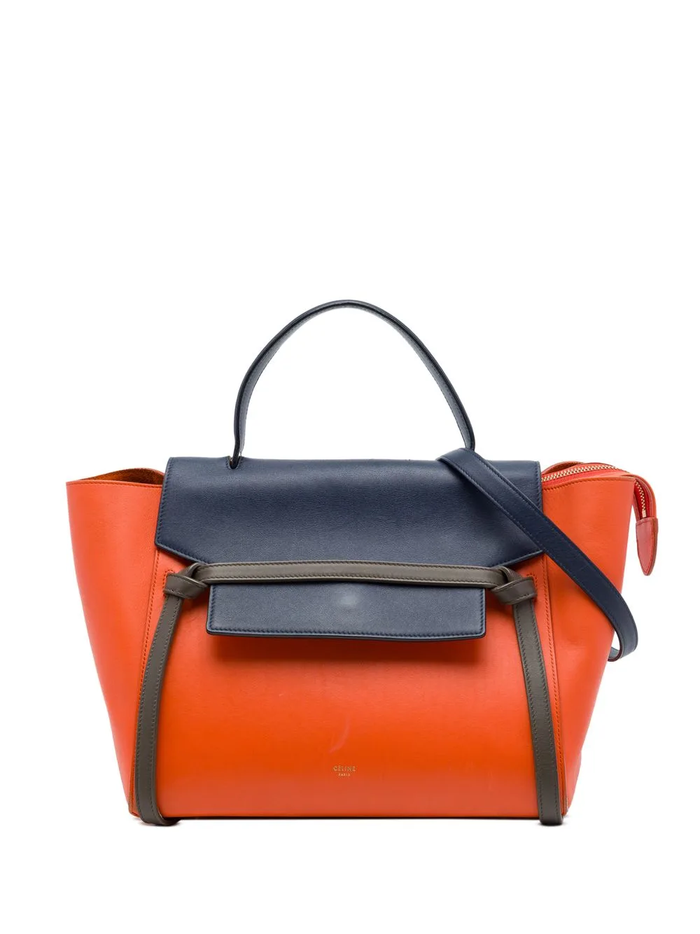 2014 Mini Tricolor Leather Belt Bag Satchel by Celine Pre-Owned