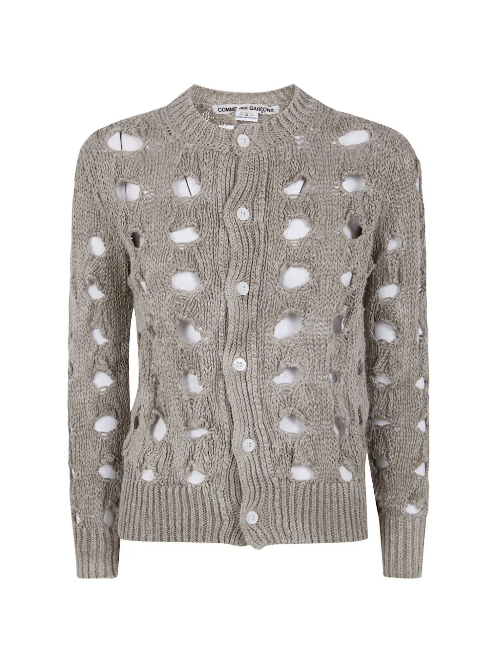 Cut-Out Round-Neck Cardigan by Comme Des Garçons