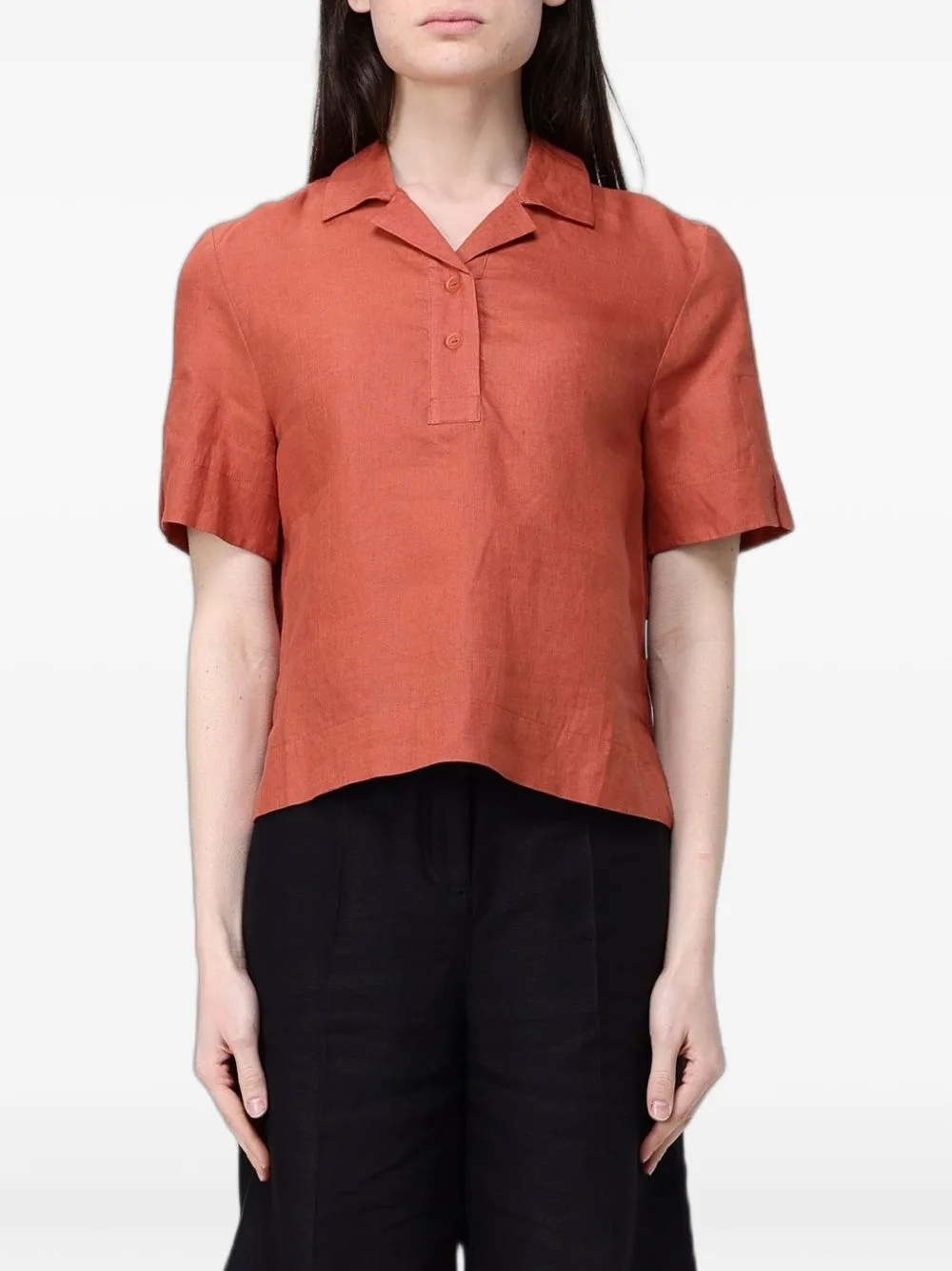 Short-Sleeve Linen Shirt by Colmar