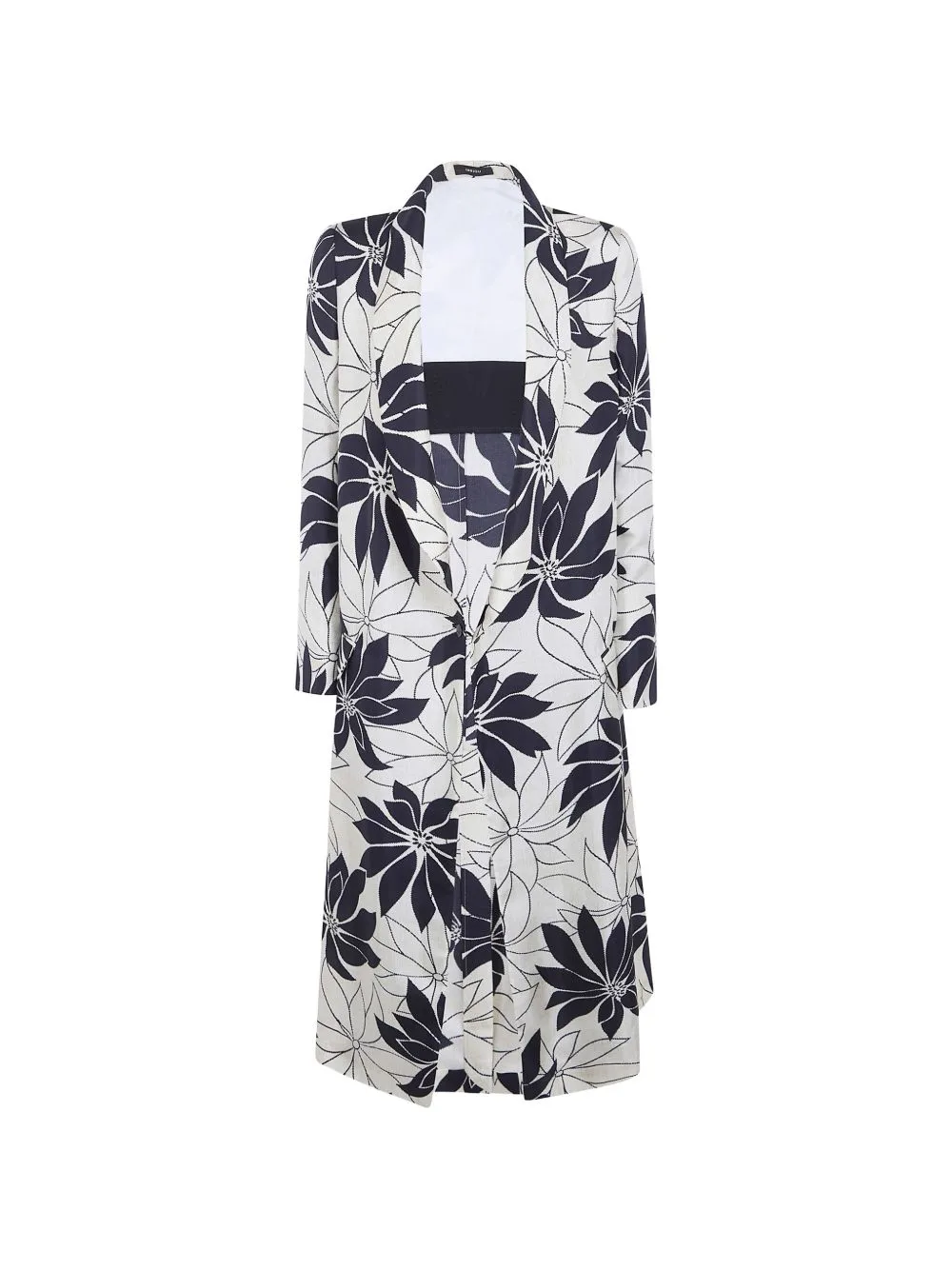 Floral-Print Silk Coat by IBRIGU