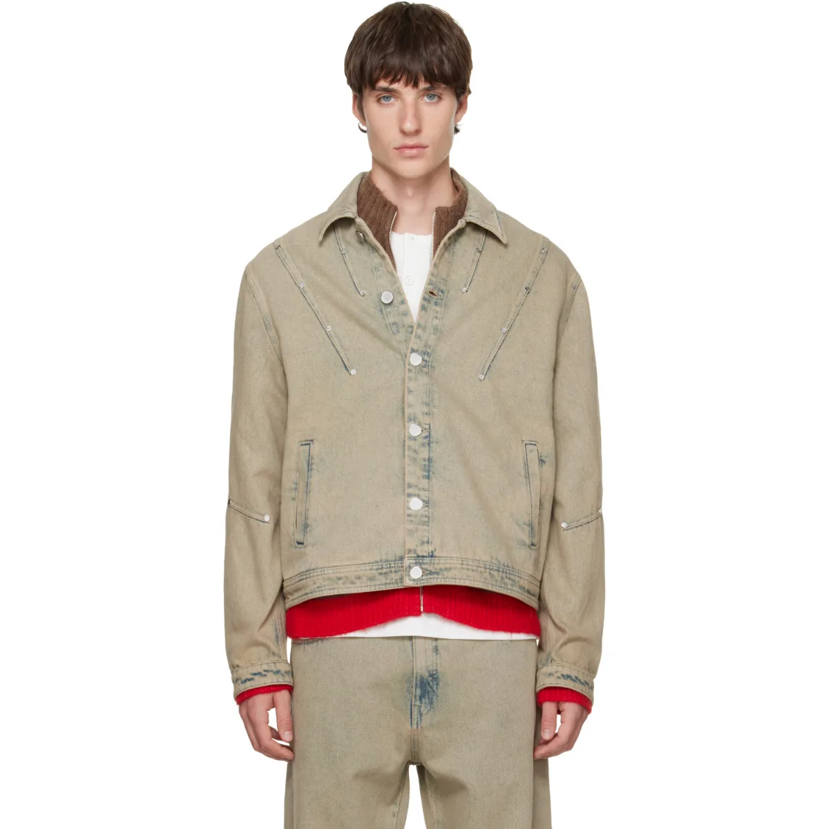 Darted Denim Trucker Jacket by BLUEMARBLE